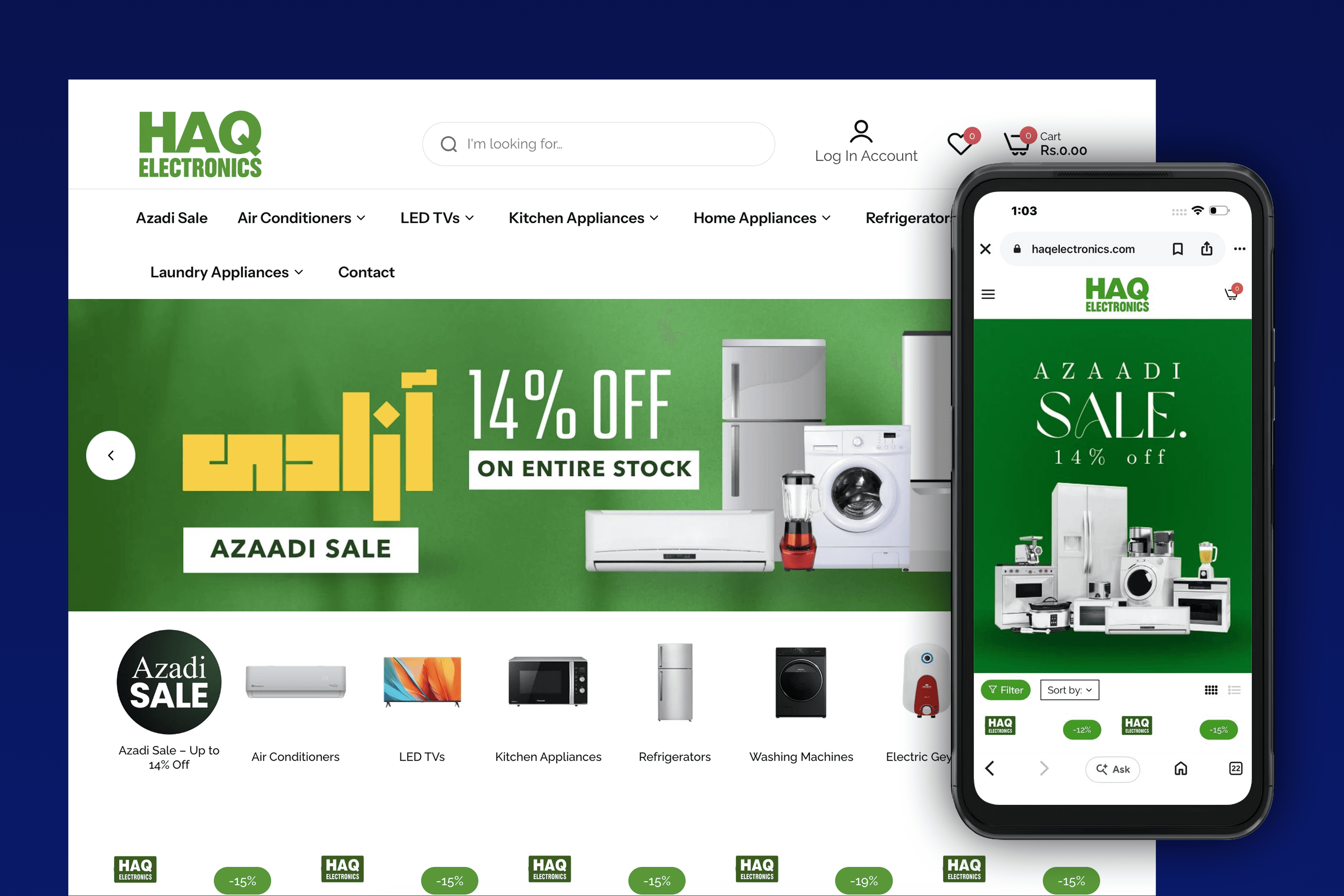 HAQ Electronics — 3.1× online sales in 6 months